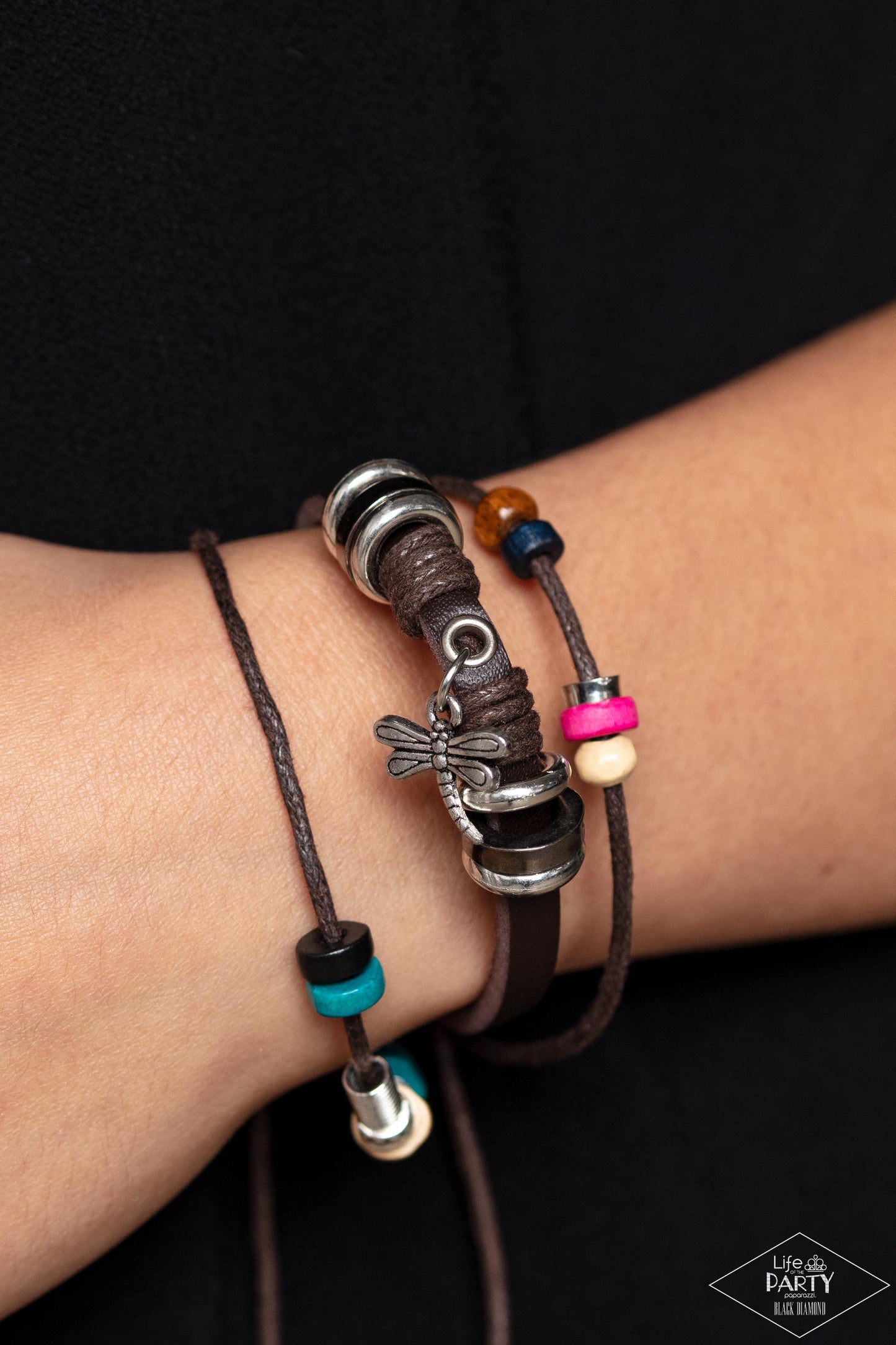 Fly High, Dragonfly - Brown Bracelet