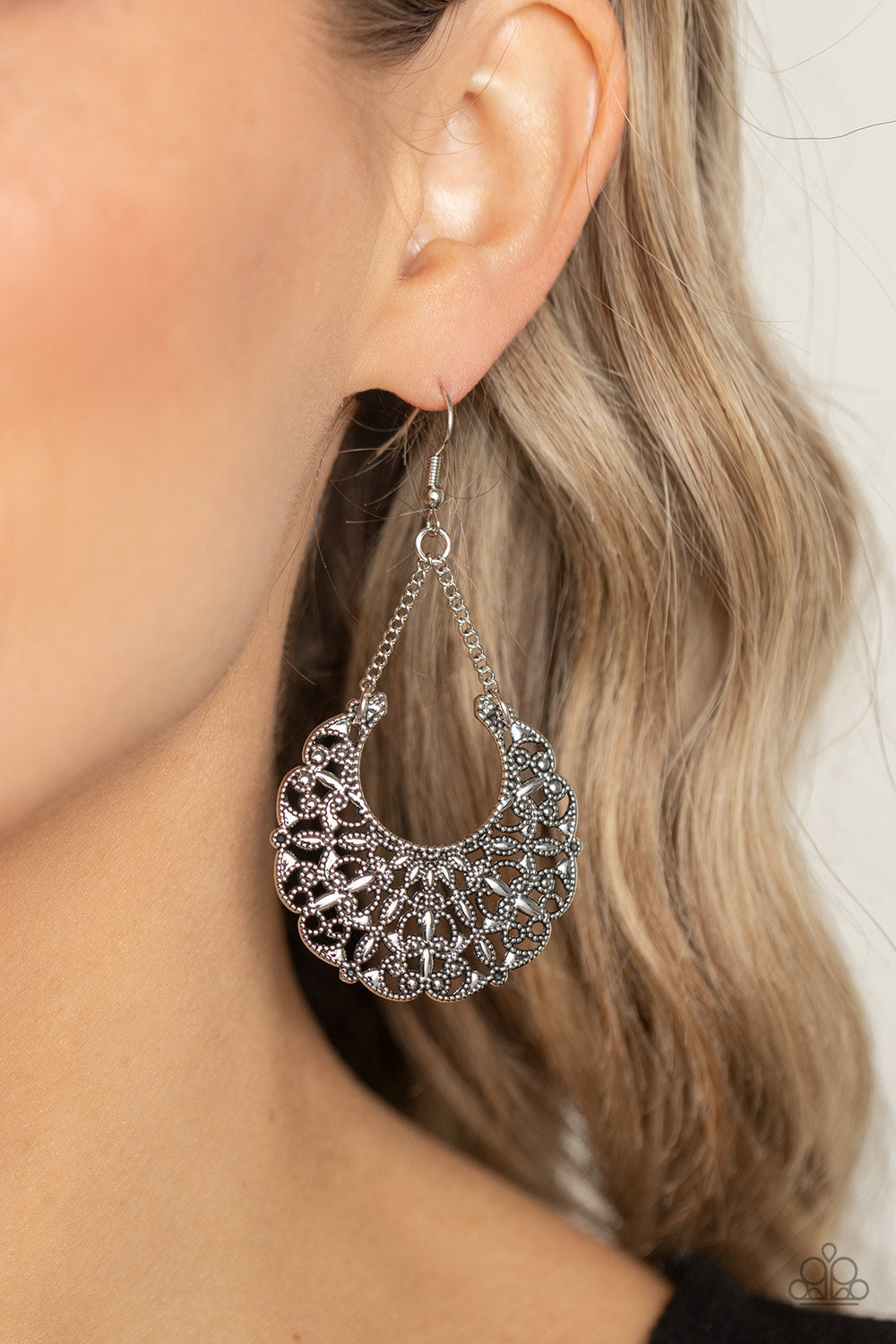Country Cornucopia - Silver Earring