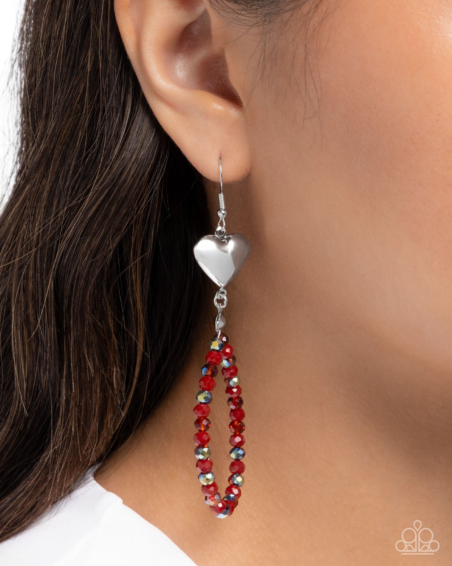 Treasured Teardrops - Red Earring