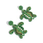 Paparazzi ♥ Turtle Tapestry - Green ♥ Post Earrings