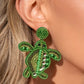 Paparazzi ♥ Turtle Tapestry - Green ♥ Post Earrings