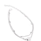 Ocean Heart - Silver anklet