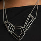 3-D Drama - Silver Necklace