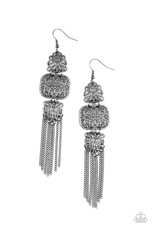 Eastern Elegance - Black Earring