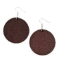 Leathery Loungewear - Brown Earring