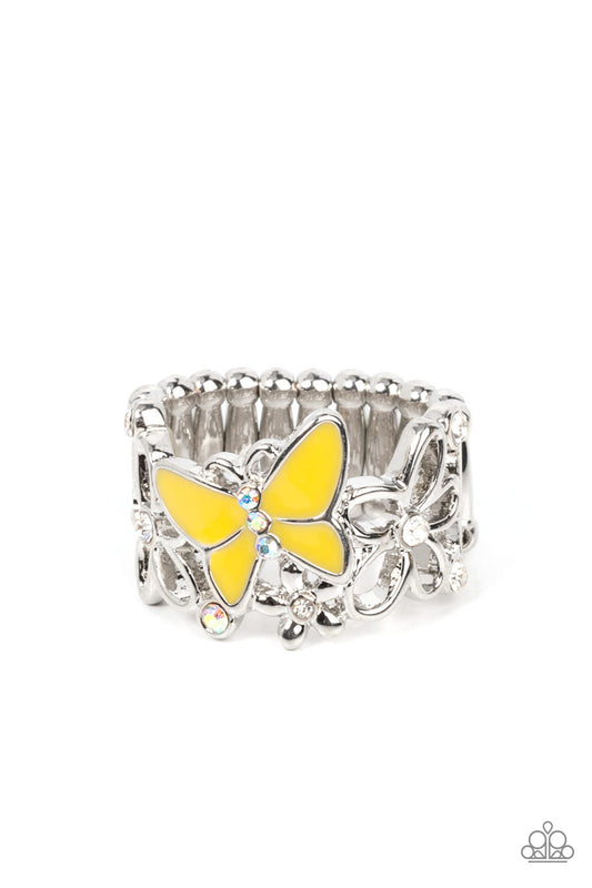 All FLUTTERED Up - Yellow  Ring