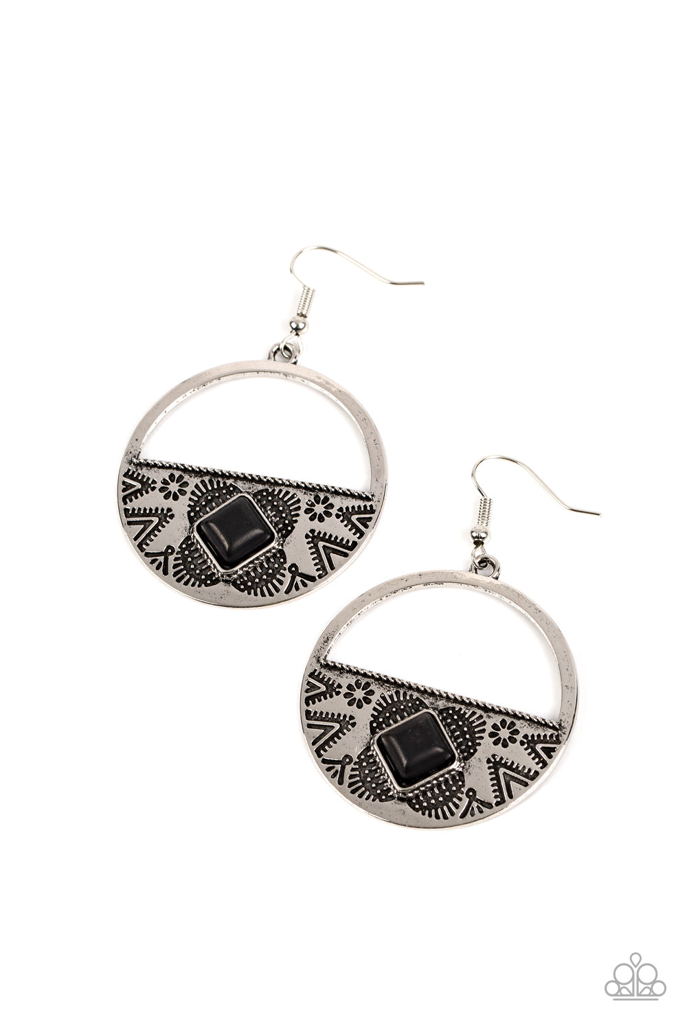 Sandstone Prairie - Black Earring