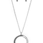 Encrusted Elegance - Silver Necklace