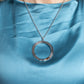 Encrusted Elegance - Silver Necklace