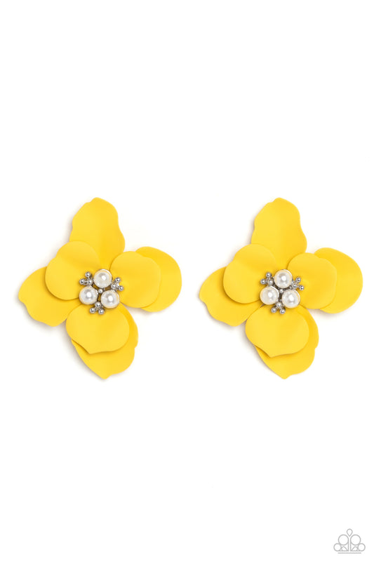 Jovial Jasmine - Yellow Earring