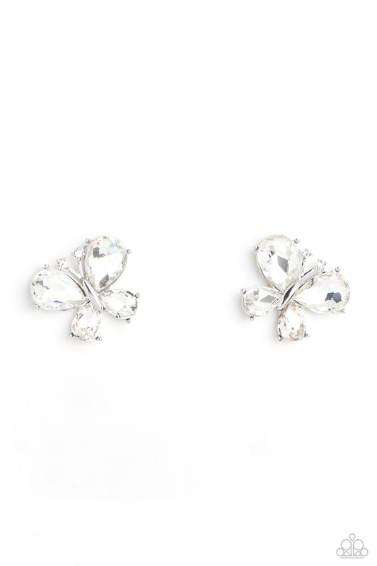 Winged Whimsy - White Earring