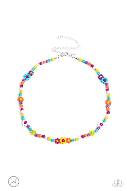 Flower Child Flair - Multi BL/MT Necklace