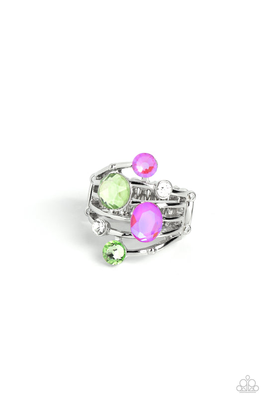 Timeless Trickle - Green Ring