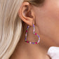 Striped Sweethearts - Pink Earring