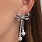 Bodacious Bow - White Earring
