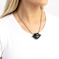 Lip Locked - Black Necklace