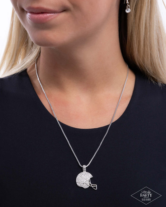 Touchdown Twinkle - White Necklace
