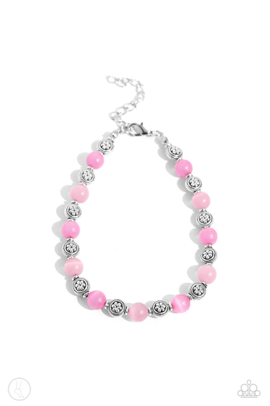 Beachy Bouquet - Pink anklet