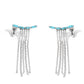 Fault Line Fringe - Blue Earring