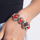Hammered High - Red Bracelet