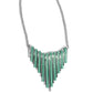 Fashionable Fringe - Green Necklace