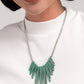 Fashionable Fringe - Green Necklace
