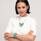 Fashionable Fringe - Green Necklace