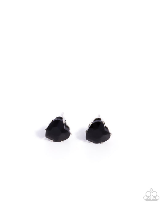 Sweetheart Stunner - Black Earring