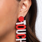 Touchdown Texture - Red Earring