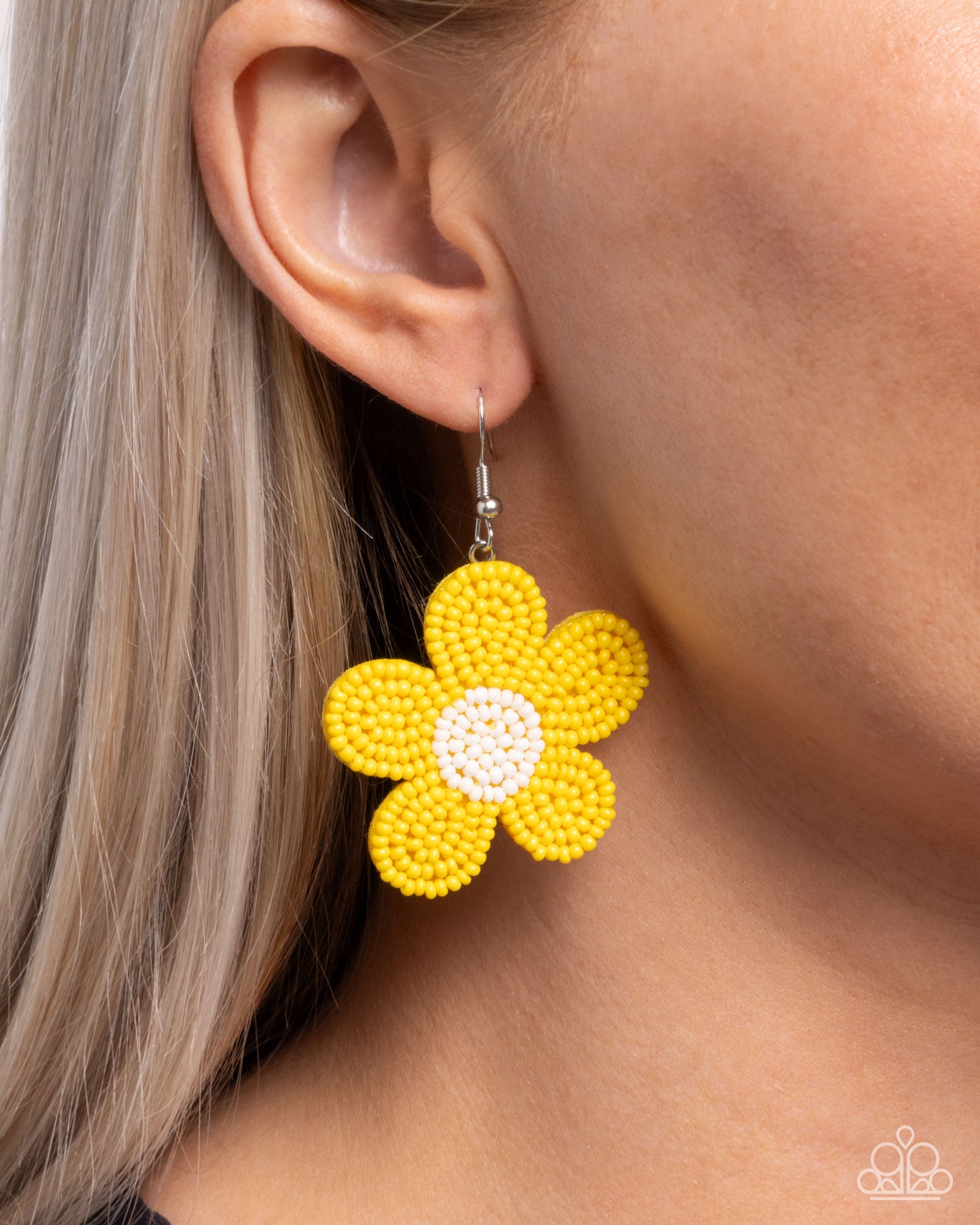 Seed Bead Vibrancy - Yellow Earring