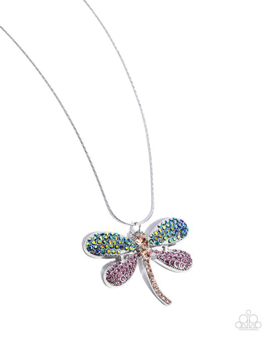 Dragonfly Defiance - Purple Necklace