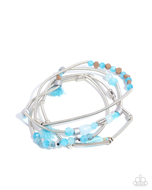 Coiled Color - Blue Bracelet