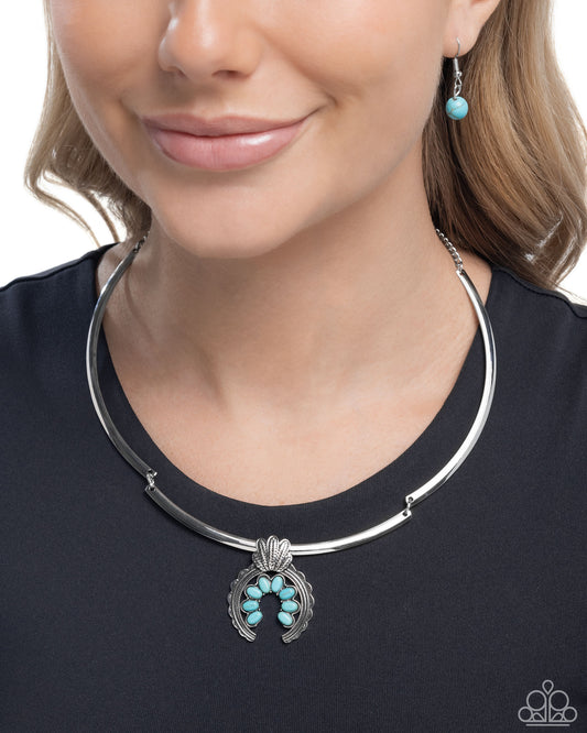 Smoldering Stones - Blue Necklace