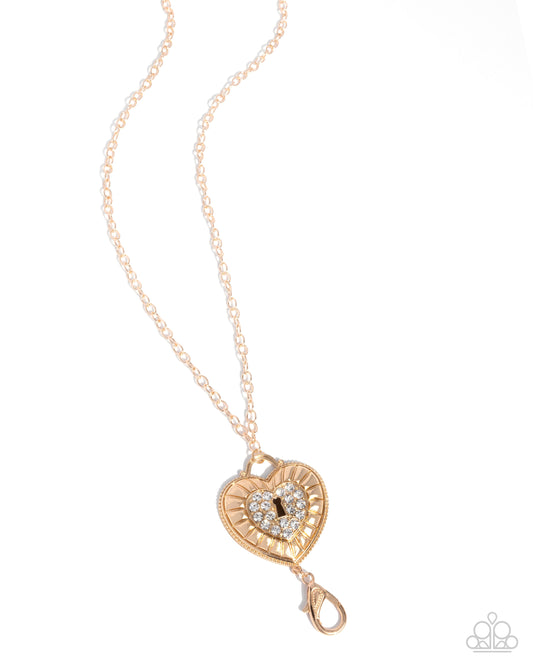 Panoramic Padlock - Gold Necklace