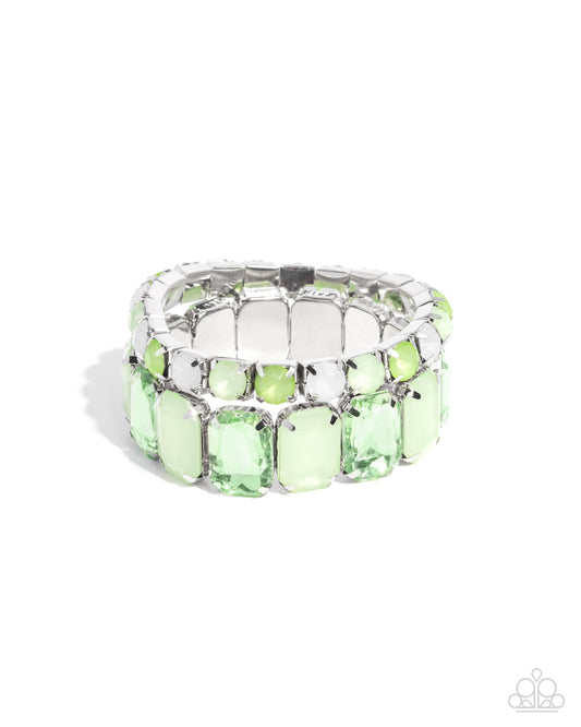 Mismatched Mood - Green Bracelet