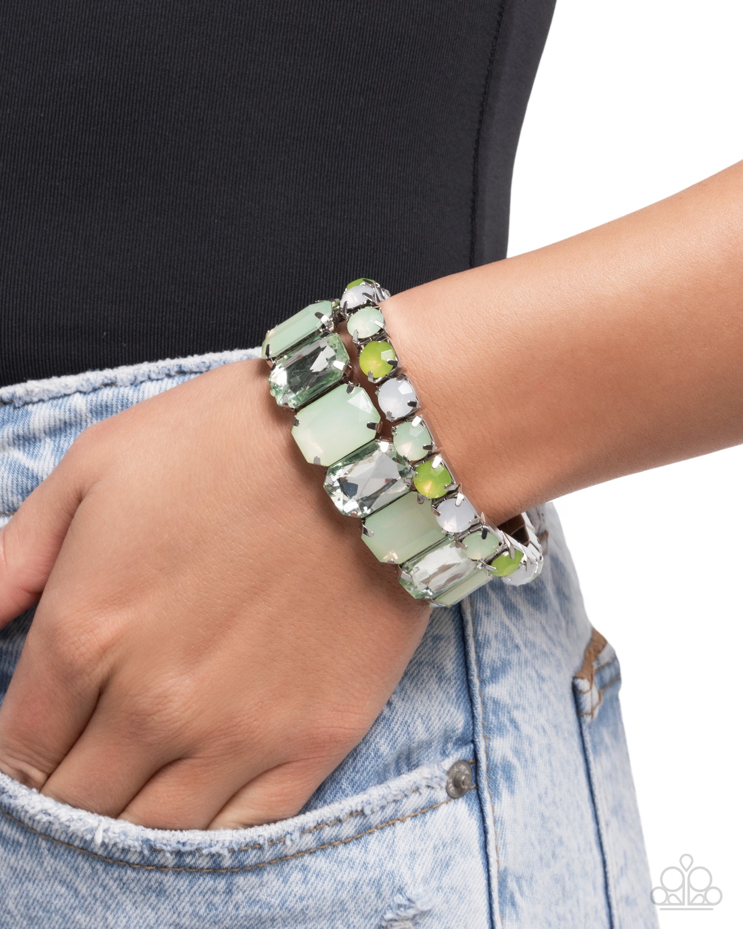 Mismatched Mood - Green Bracelet