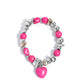 Adorably Asymmetrical - Pink Bracelet