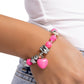 Adorably Asymmetrical - Pink Bracelet