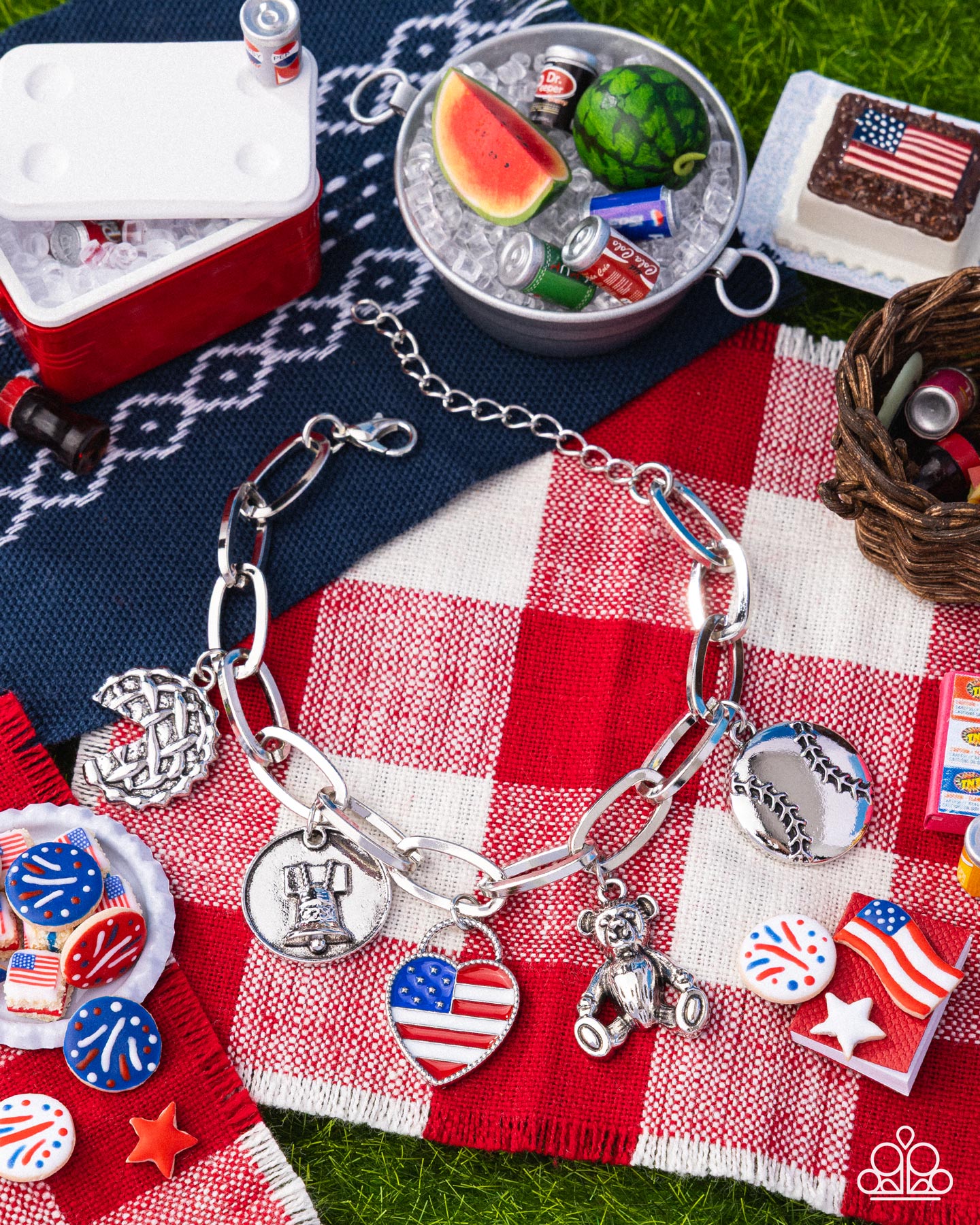 Adorably All American - Red Bracelet