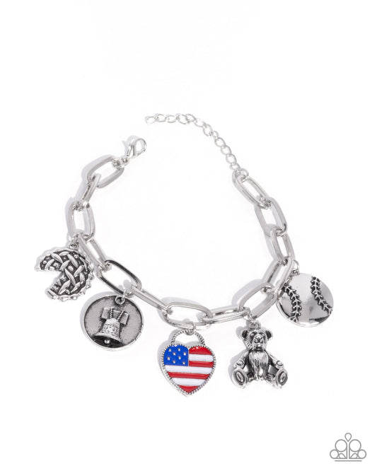 Adorably All American - Red Bracelet