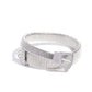 Belted Brilliance - White Bracelet