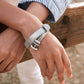 Belted Brilliance - White Bracelet