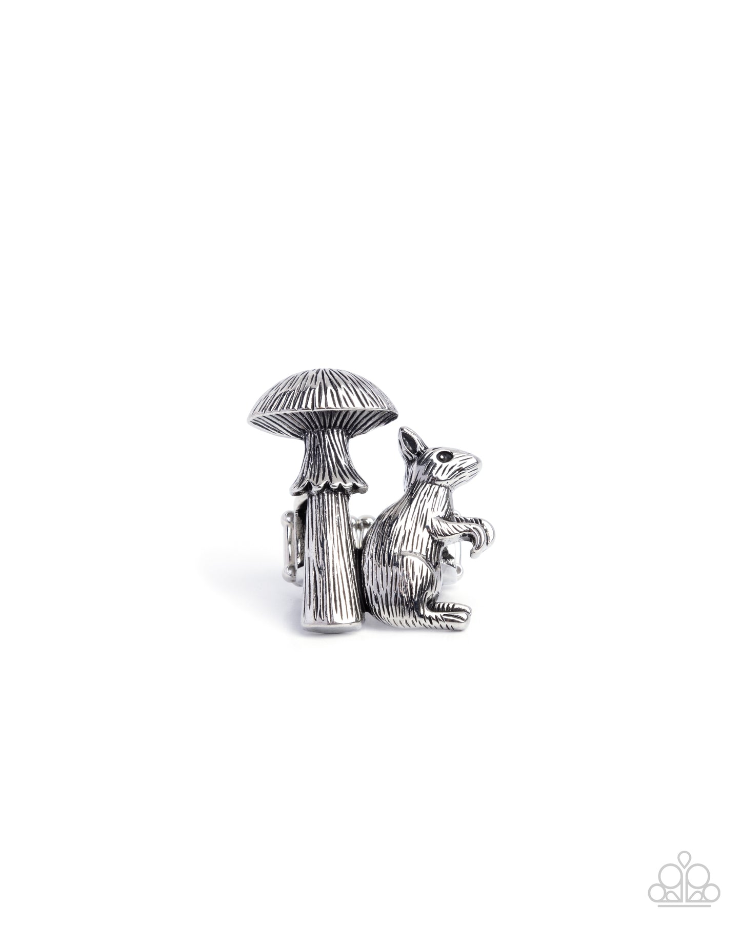 Textured Toadstool - Silver Ring