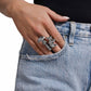 Textured Toadstool - Silver Ring