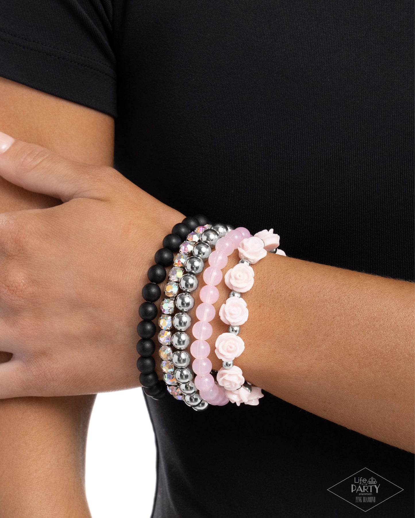 Rose Garden Grandeur - Pink Bracelet