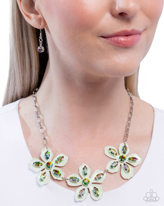 Prismatic Prestige - Green Necklace