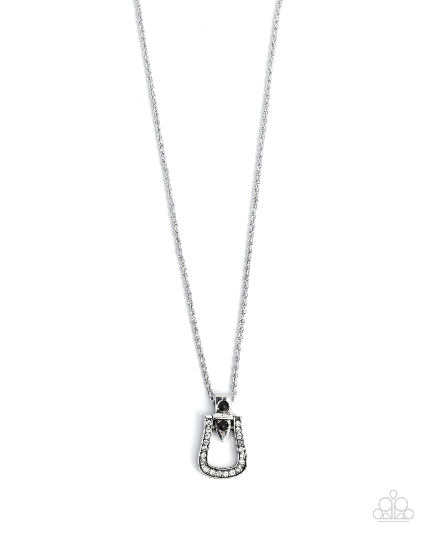 Sensational Stirrup - Black Necklace