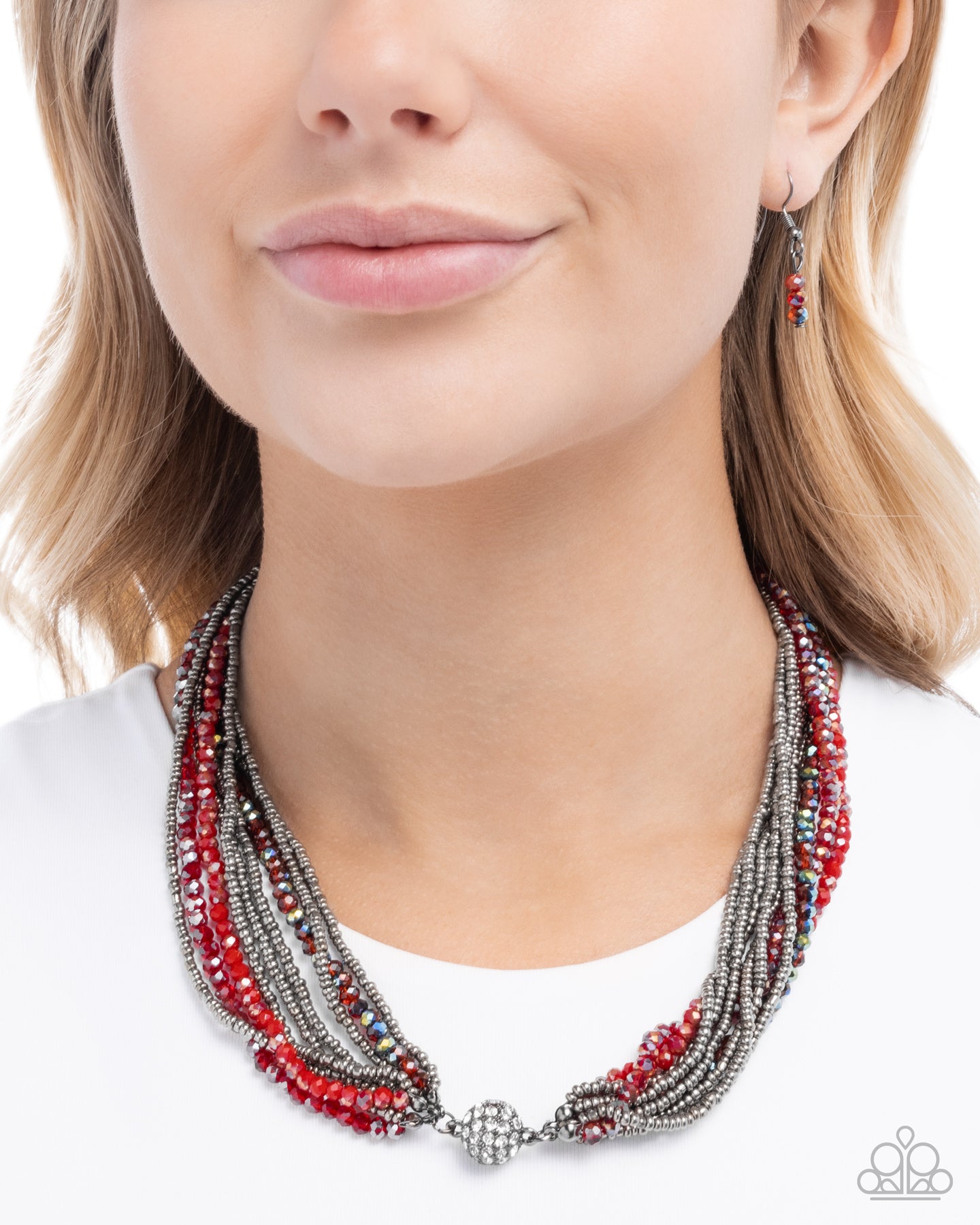 Rushing Radiance - Red Necklace