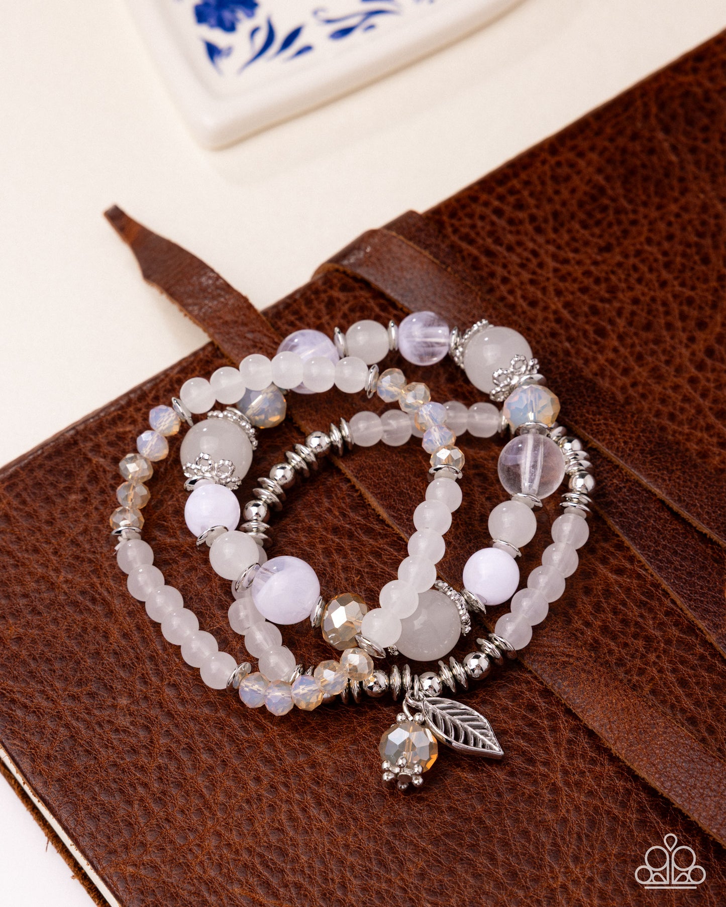 Leafy Lounge - White Bracelet