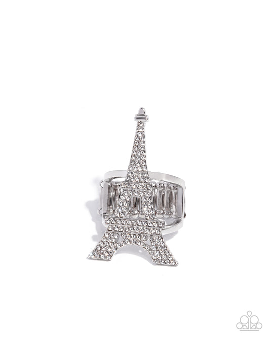 Eiffel Tower Ease - White Ring